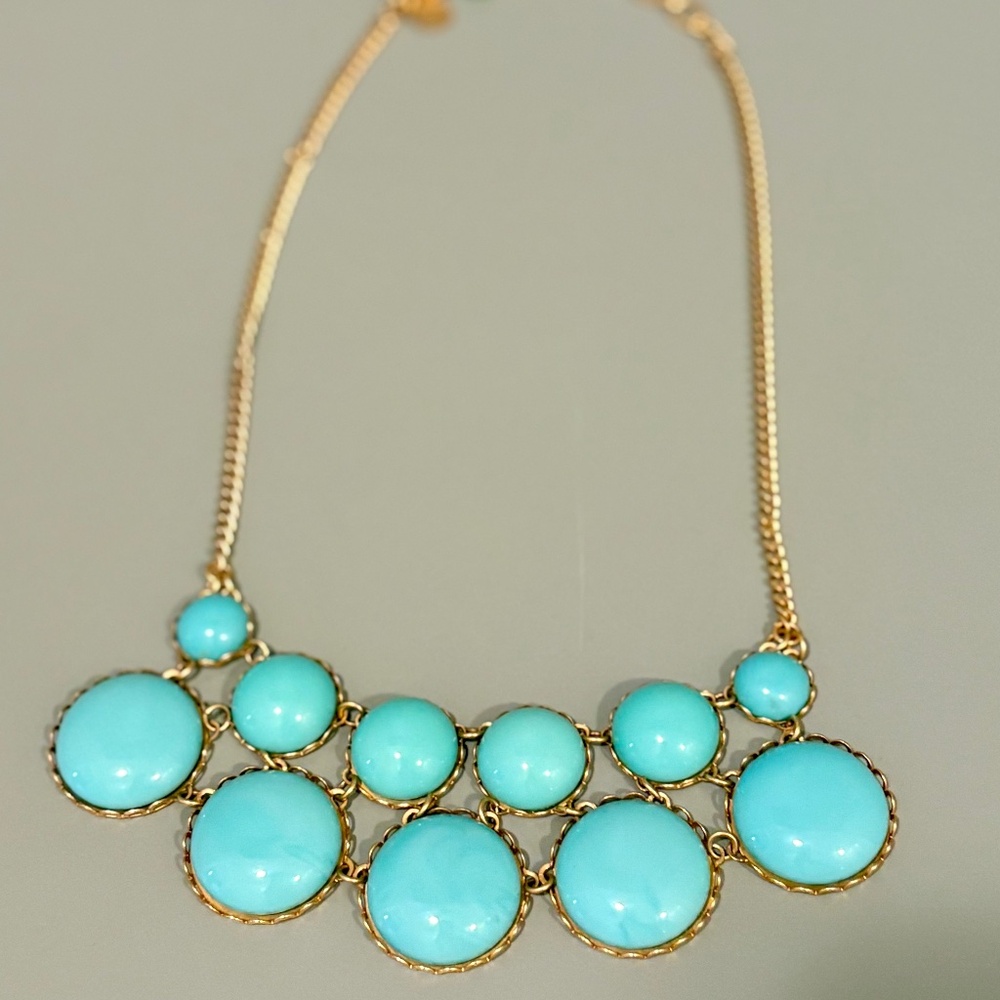 Loren Hope Turquoise & Gold-Tone Statement Necklace - Bold Elegant Design‎